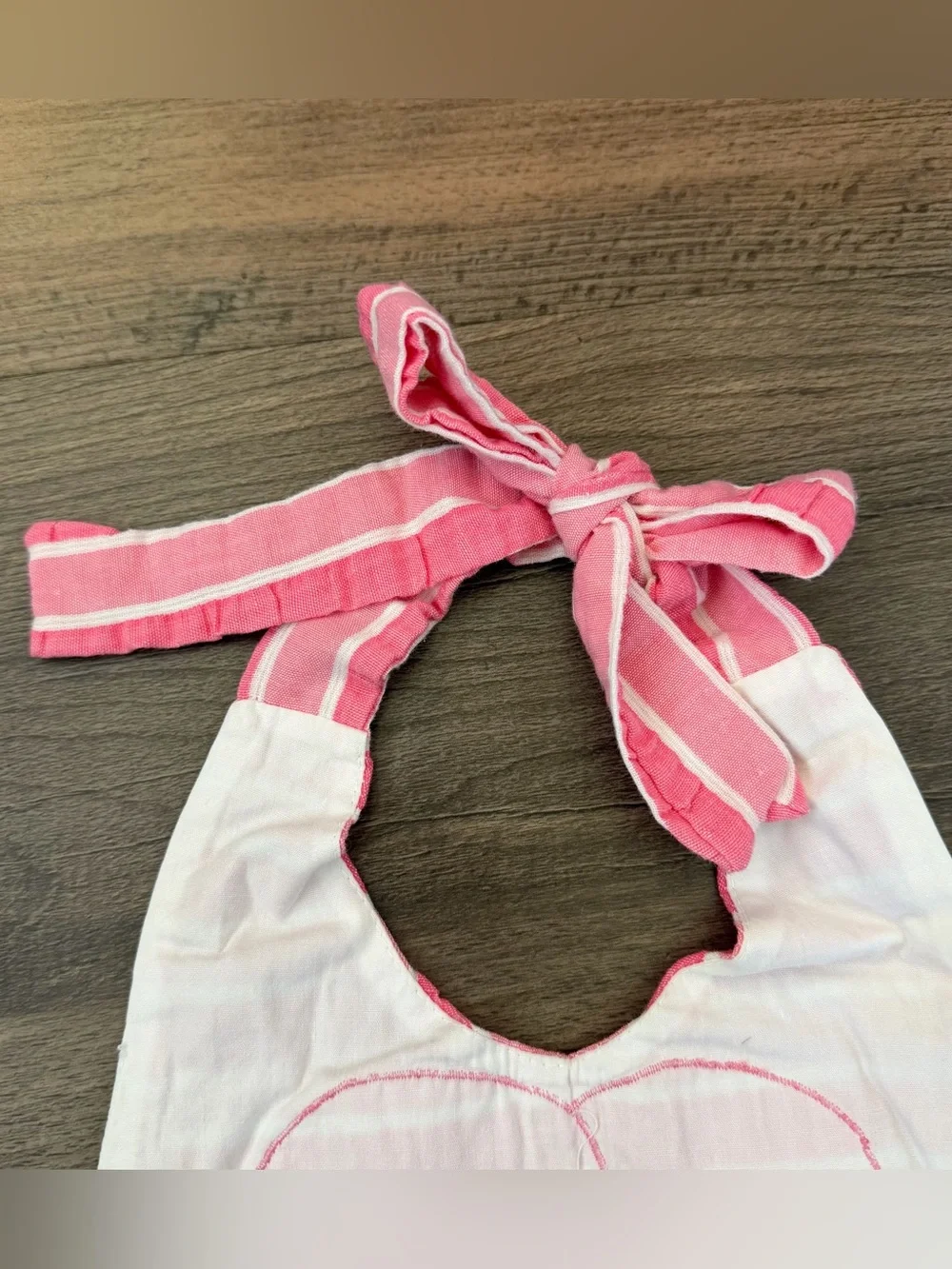 Vintage Toddler Pink Striped Halter Romper - Size 18-24 Months